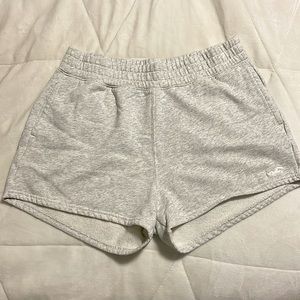 women’s large fleece shorts; hollister; dual pockets on front side